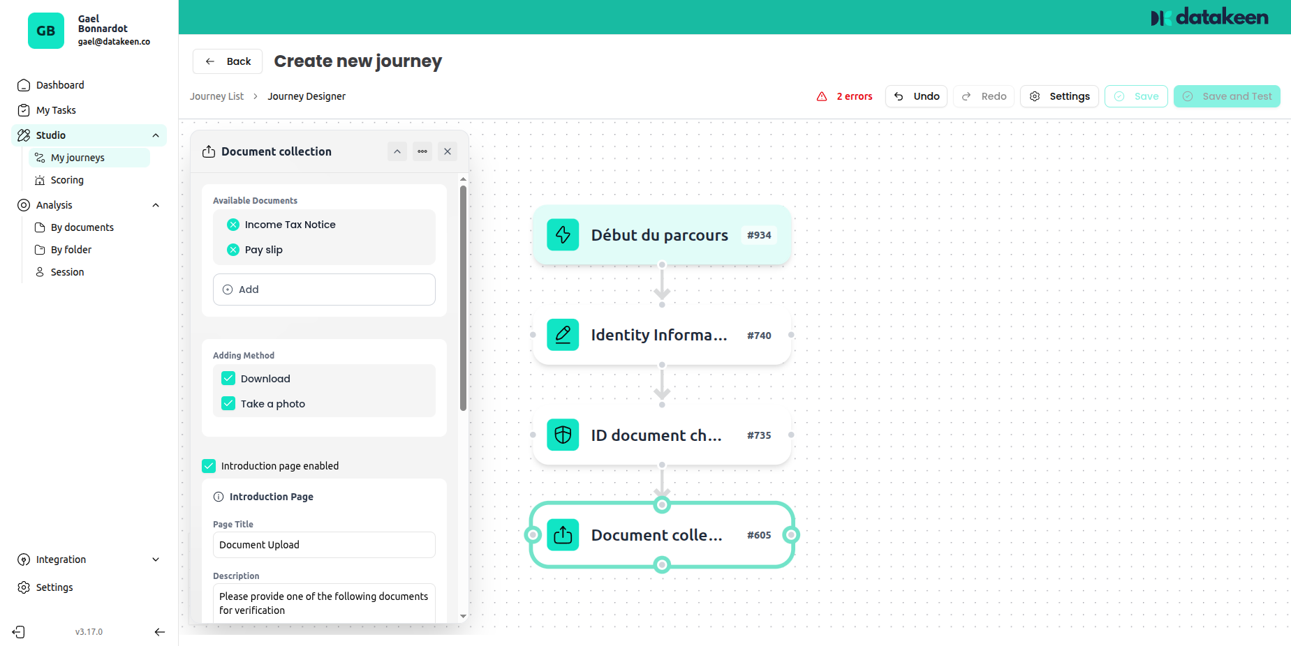 Document collection — document types list